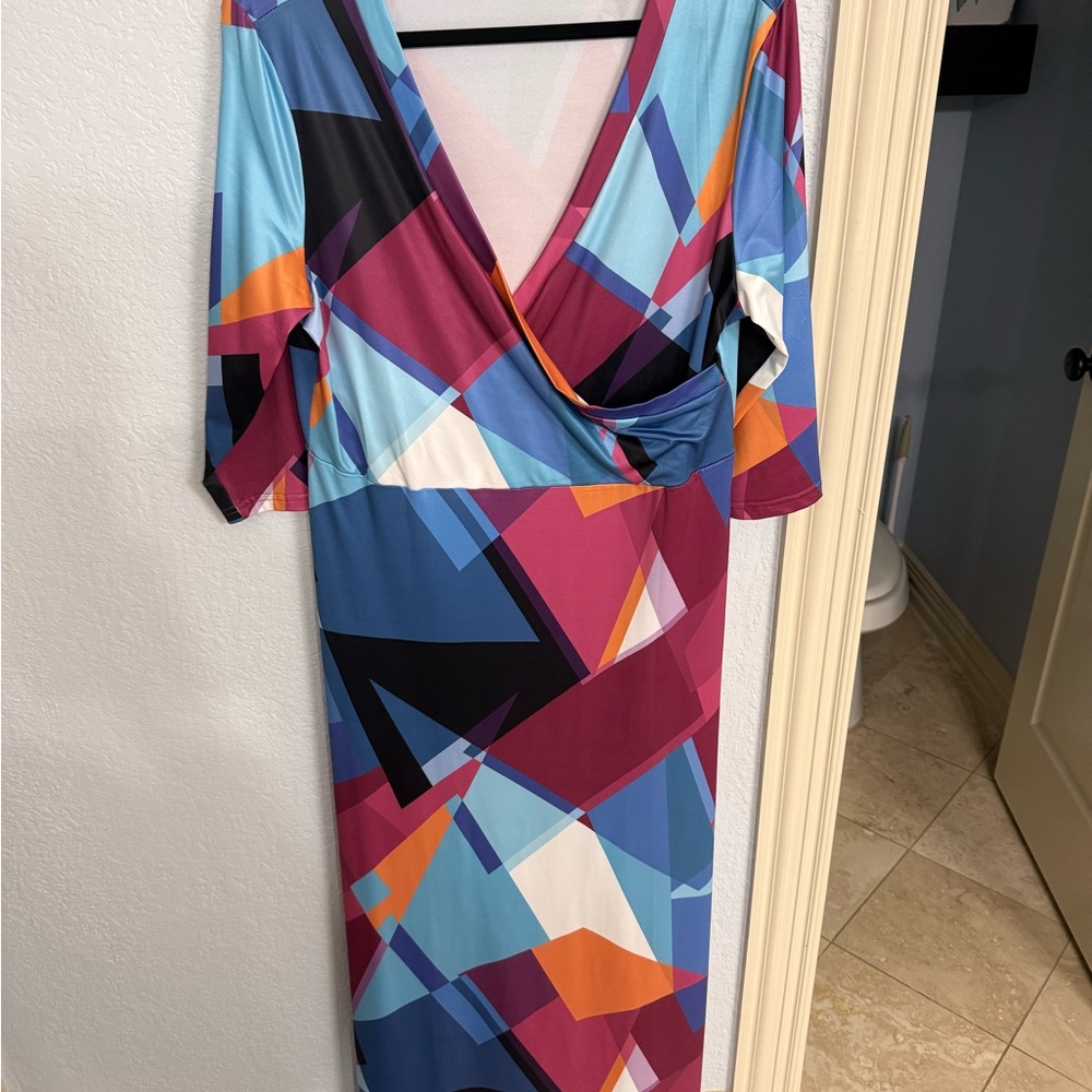 Geometric Multicolor Dress